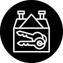 Obraz premium Vector Design House Key Icon Style