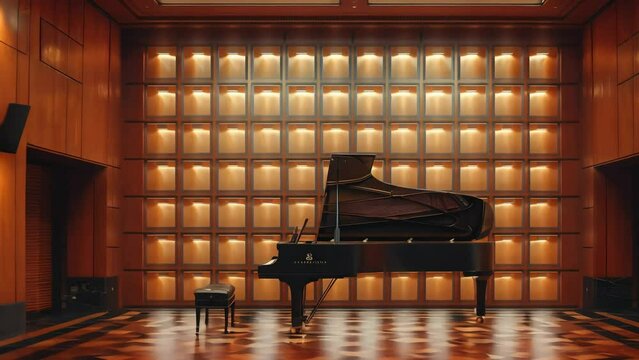 piano in a soundproof room