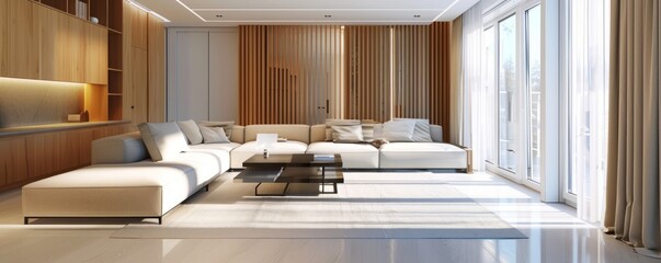 modern living room interior with sofa