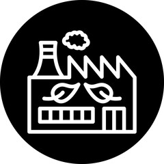 Vector Design Green Factory Icon Style