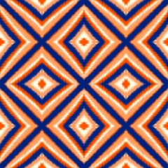 Ikat fabric seamless pattern
