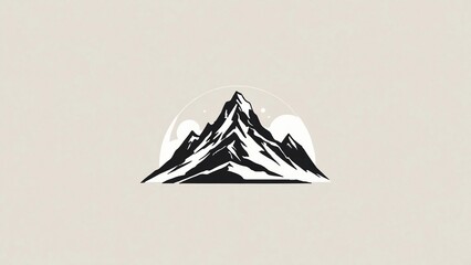 Icon winter mountain landscape