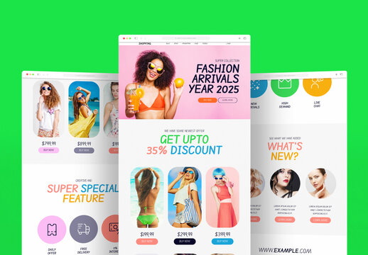 Fashion Landing Page UI UX Layout