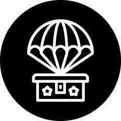 Vector Design Army Parachute Icon Style