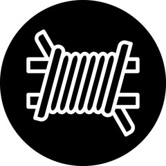 Vector Design Barbed Wire Icon Style