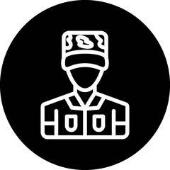 Vector Design Army Captain Icon Style