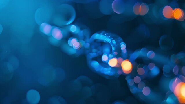 Blockchain technology creating a unified and seamless supply chain network as represented by the blocks interlocking to cover the entire globe.