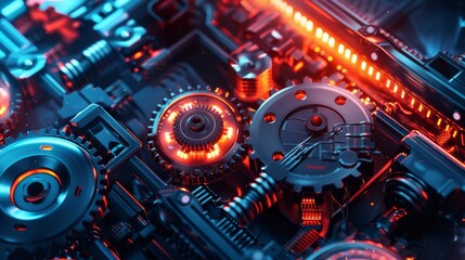 Fototapeta premium Close Up View of a Computer Processor