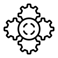 Continuous Vector Line Icon Design