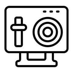 Control Center Vector Line Icon Design