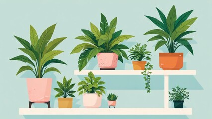 Fototapeta premium set of plants