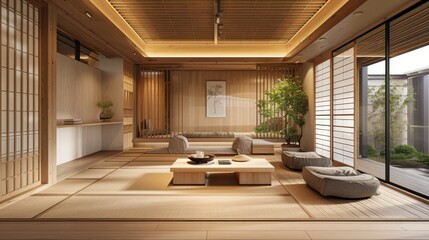 Modern Living Room With Abundance of Furniture and Large Window