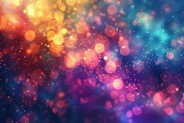 Glittering lights and festive colors for the background.