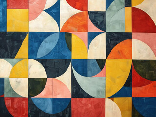 Vibrant Geometric Abstract Art Colorful Shapes and Patterns