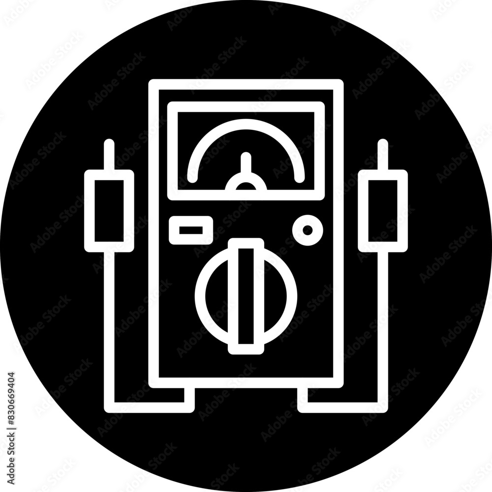 Poster vector design multimeter icon style