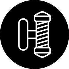 Vector Design Barber Pole Icon Style