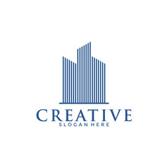 Real Estate Creative Logo. Construction Architecture Building Logo Design Template