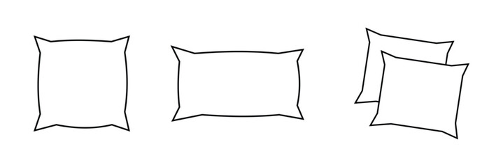 Pillow icon vector. Pillow sign and symbol. Comfortable fluffy pillow on white background.