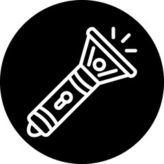 Vector Design Police Flashlight Icon Style
