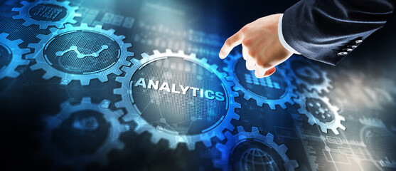 Data analyst concept. Working on business analytics dashboard