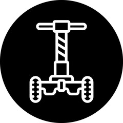Vector Design Police Segway Icon Style