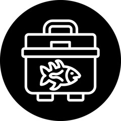 Vector Design Fish Cooler Icon Style