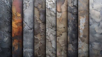 Fototapeta premium A unique and diverse texture paper with a range of styles and variations, from rough and rustic to smooth and sleek, all inspired by the mood board concept.