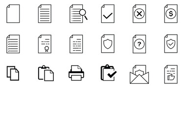 Documents icon set