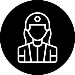 Vector Design Female Player Icon Style