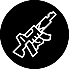 Vector Design Light Machine Gun Icon Style