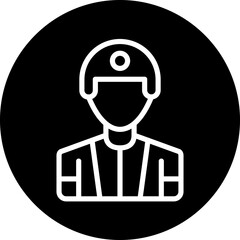 Vector Design Male Player Icon Style