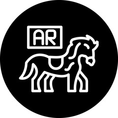 Vector Design Ar Horse Riding Icon Style
