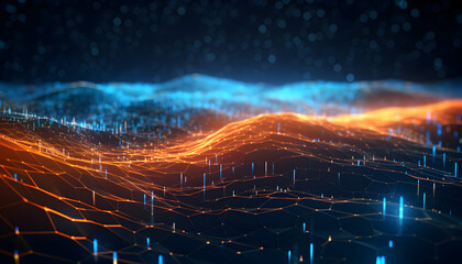 Futuristic abstract background featuring a threedimensional colorful audio soundwave visualization a background illustration, Futuristic Audio Soundwave Visualization: 3D Colorful Abstract Background 