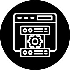 Vector Design Server Side Engineering Icon Style