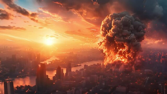 an explosion around the city