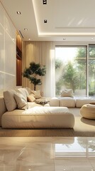 Modern Interior Design Background. Contemporary Living Room