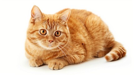 Obraz premium portrait of a cute cat isolated over white background