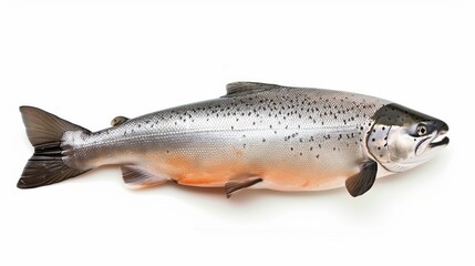 Fototapeta premium salmon fish isolated over white background