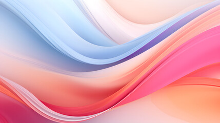 Obraz premium Digital colorful soft curves abstract poster web background