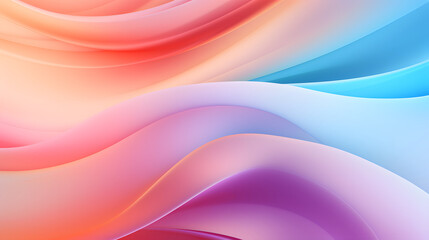 Fototapeta premium Digital colorful soft curves abstract poster web background