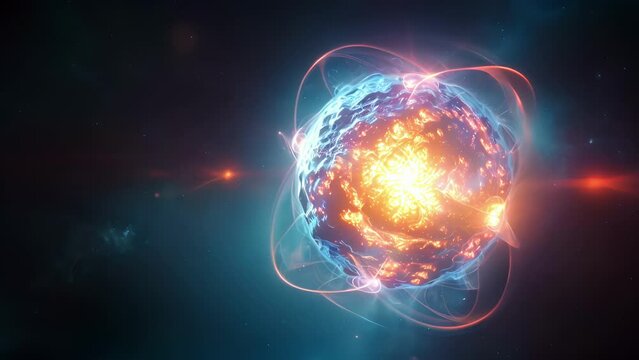 A single glowing orb representing the condensed energy of multiple electrons in their respective energy levels.