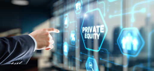 Private equity investment business concept. Technology Internet concept