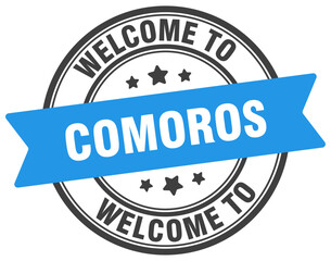 Welcome to Comoros stamp. Comoros round sign