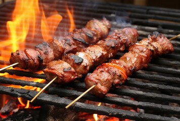 meat, barbecue, food, grill, grilled, kebab, cooking, pork, chicken, beef
