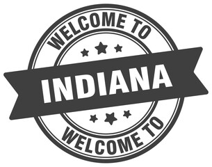 Welcome to Indiana stamp. Indiana round sign