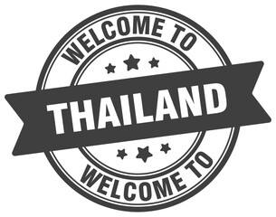 Welcome to Thailand stamp. Thailand round sign