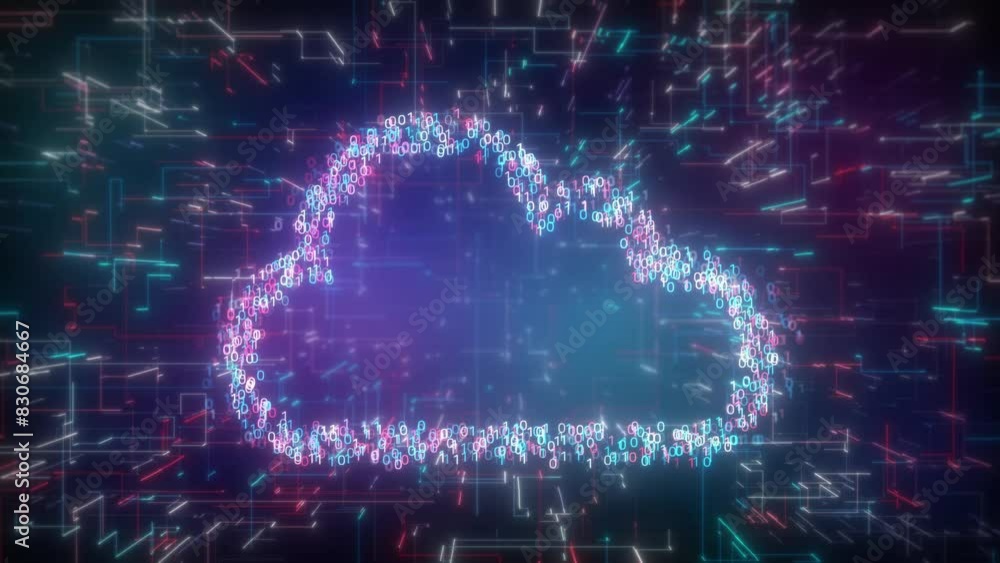 Poster cloud computing concept over futuristic cyberspace background