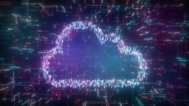 Cloud Computing Concept over futuristic cyberspace background