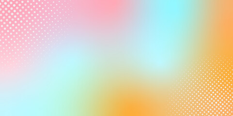 Digital grainy gradient with a colorful noise effect dots. Vintage Texture Pattern in Blue, pink, and orange Tones for Artful Wallpaper. Gradient blur, noise, grain, texture. abstract background.