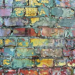 Vibrant Mosaic Brick Wall